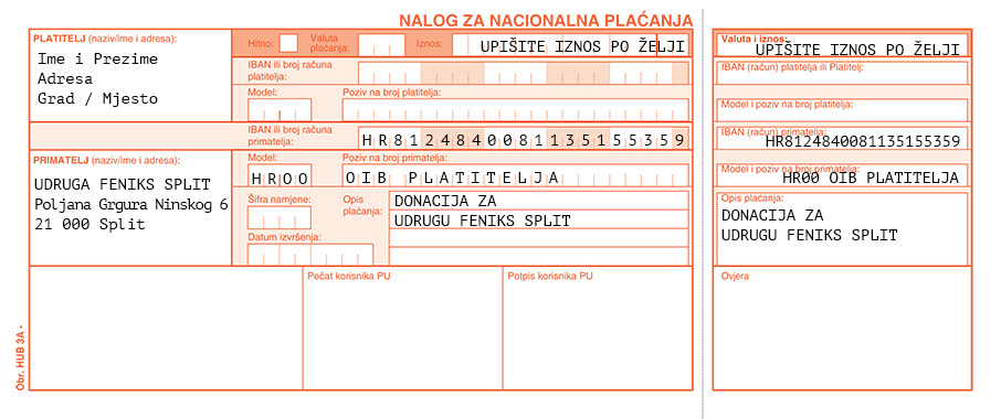 uplatnica za donacije